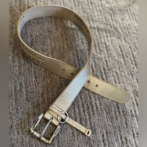 Michael Kors Gold Studded Leather Belt Y2K 29–34”